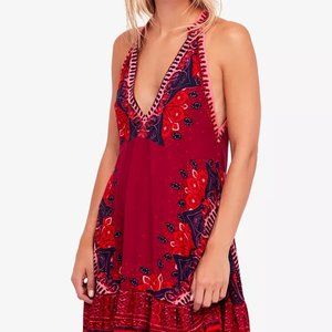 Free People Steal the Sun Berry Combo Slip NWT sz Lg